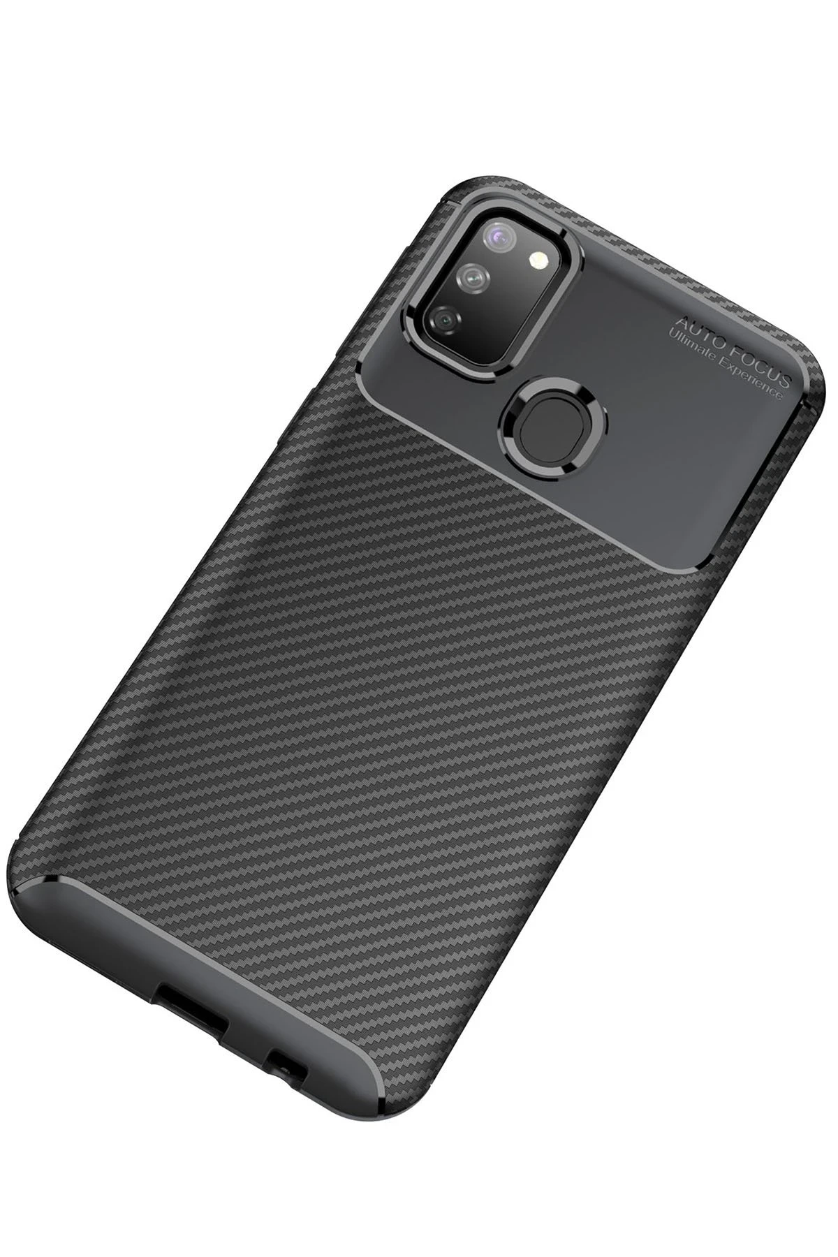 Newface Samsung Galaxy M30S Kılıf Auto Focus Karbon Kapak - Siyah — görsel 2