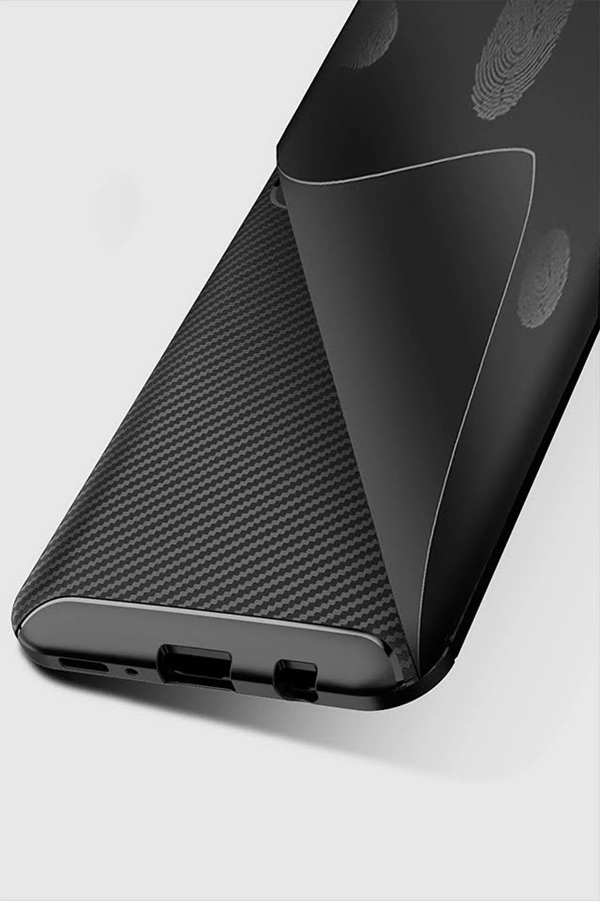 Newface Samsung Galaxy M30S Kılıf Auto Focus Karbon Kapak - Siyah — görsel 3