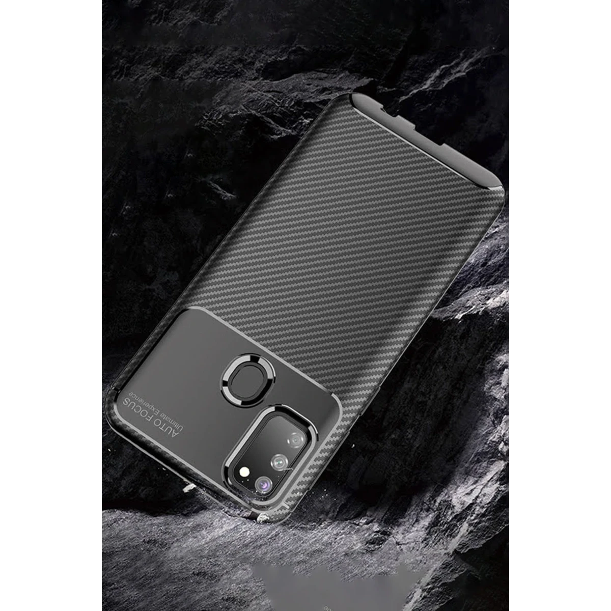 Newface Samsung Galaxy M30S Kılıf Auto Focus Karbon Kapak - Siyah — görsel 8