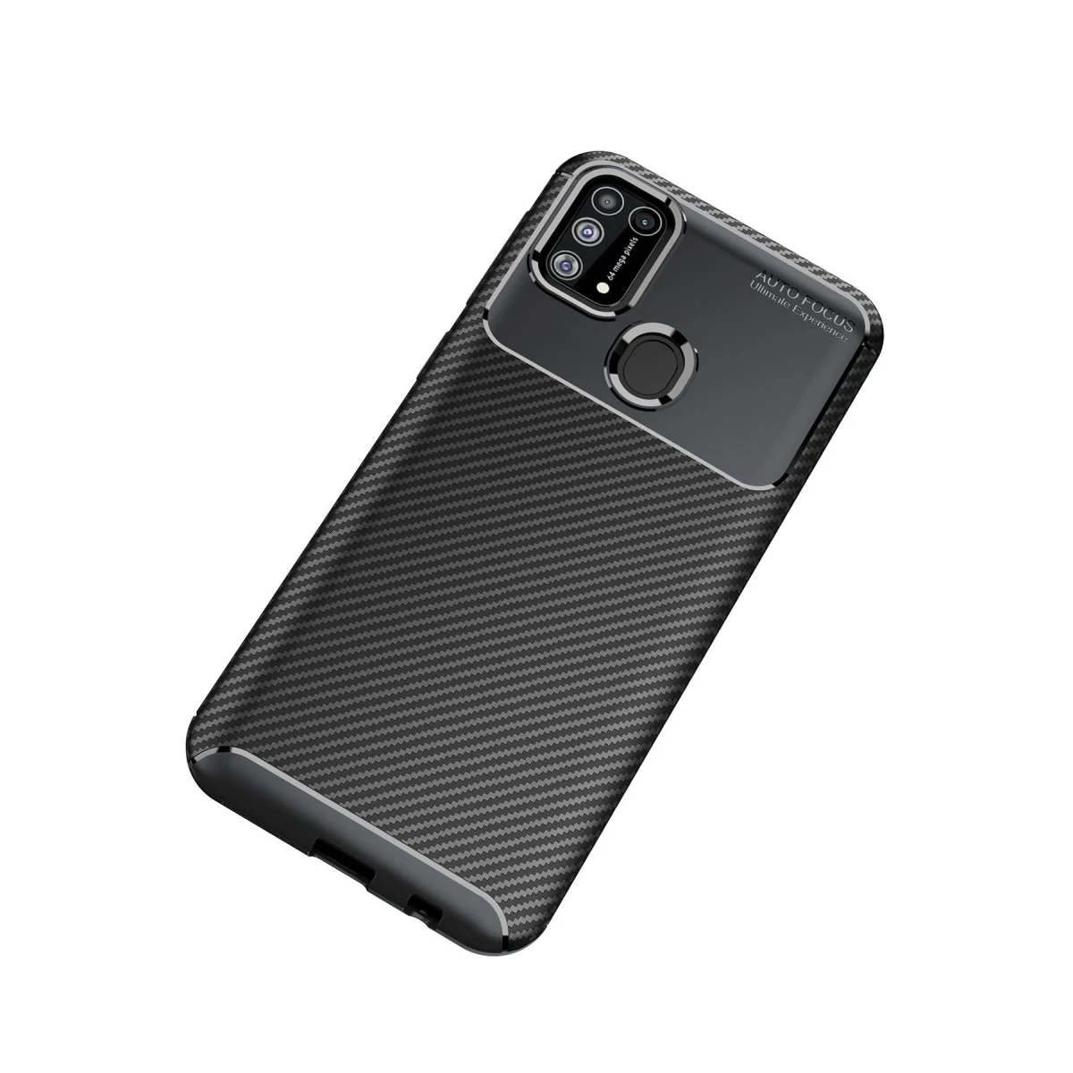 Newface Samsung Galaxy M31 Kılıf Auto Focus Karbon Kapak - Siyah — görsel 6