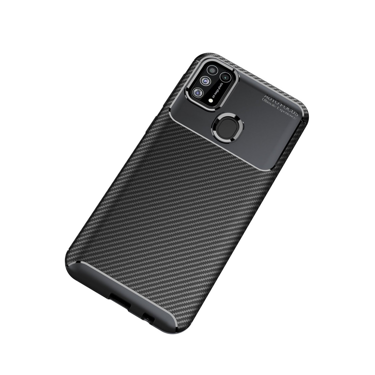 Newface Samsung Galaxy M31 Kılıf Auto Focus Karbon Kapak - Siyah — görsel 11