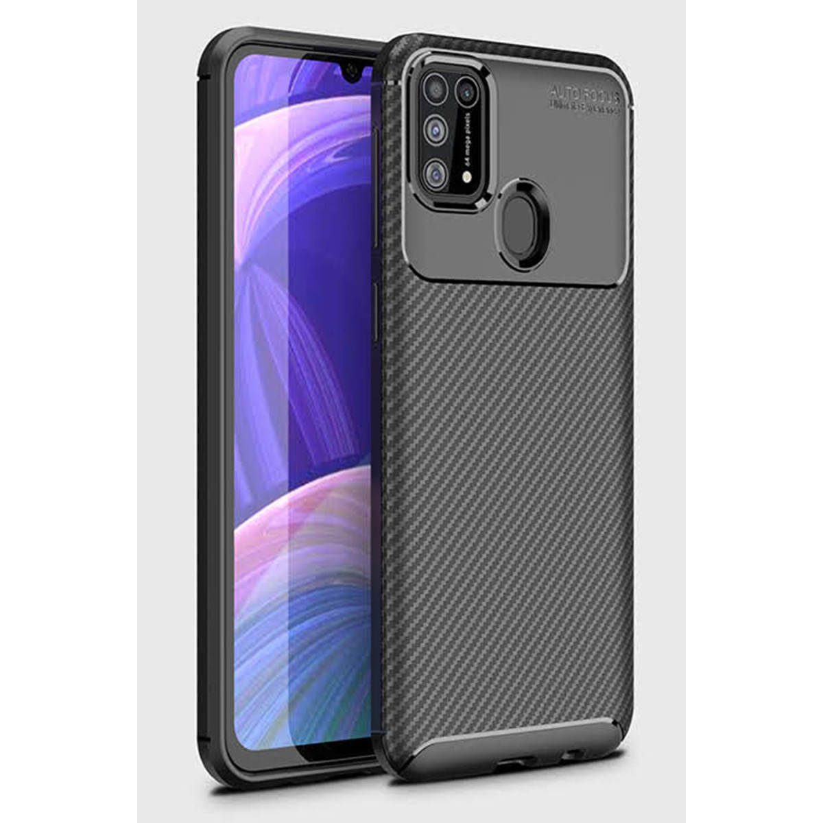 Newface Samsung Galaxy M31 Kılıf Auto Focus Karbon Kapak - Siyah — görsel 12