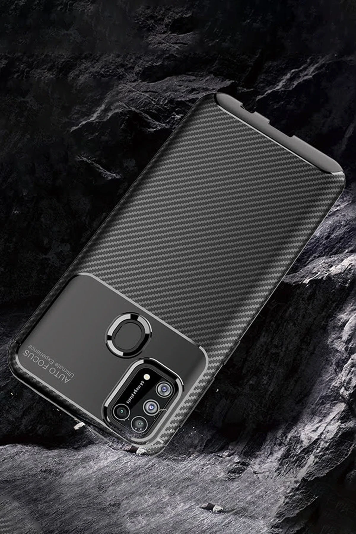 Newface Samsung Galaxy M31 Kılıf Auto Focus Karbon Kapak - Siyah — görsel 4