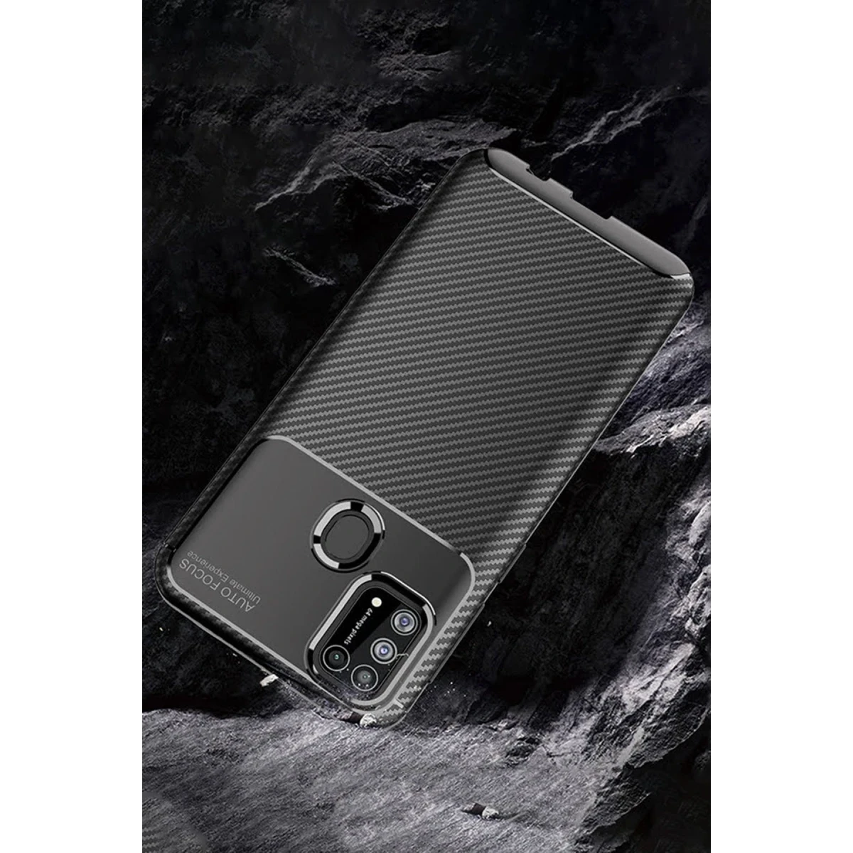 Newface Samsung Galaxy M31 Kılıf Auto Focus Karbon Kapak - Siyah — görsel 9