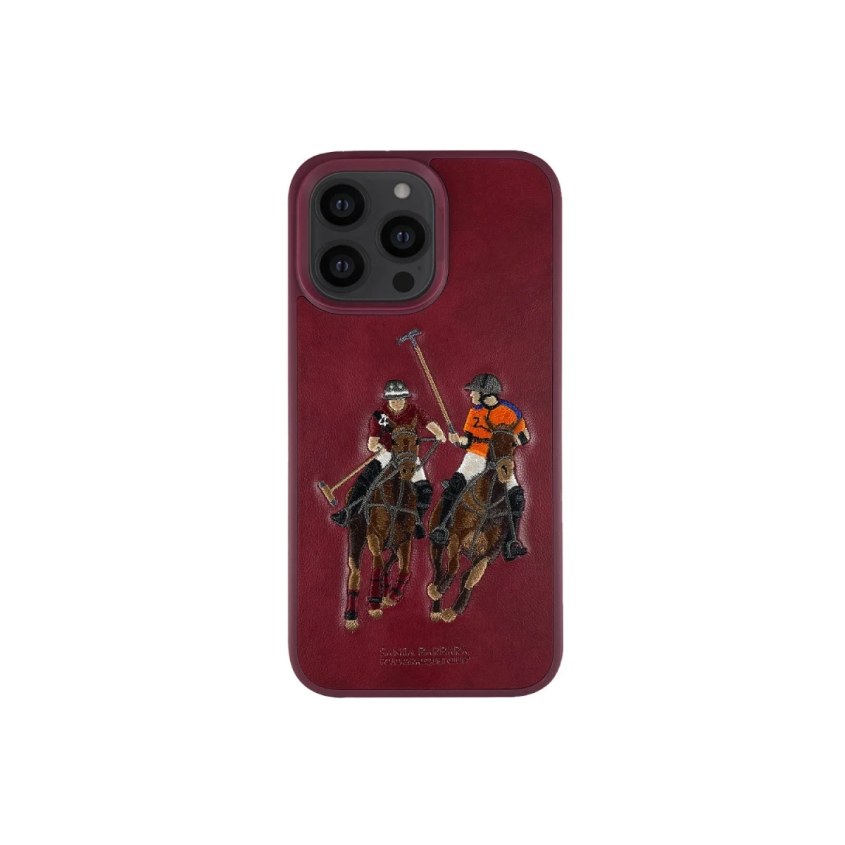 Santa Barbara Polo Racquet Club Apple iPhone 13 Pro Jockey Deri Kapak - Kırmızı
