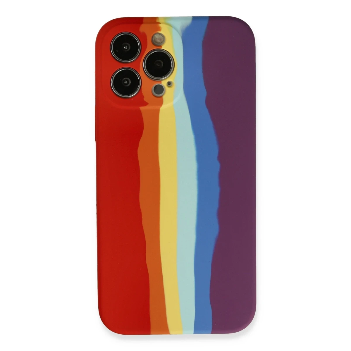 Newface Apple iPhone 13 Pro Kılıf Ebruli Lansman Silikon - Kırmızı-Mor — görsel 4