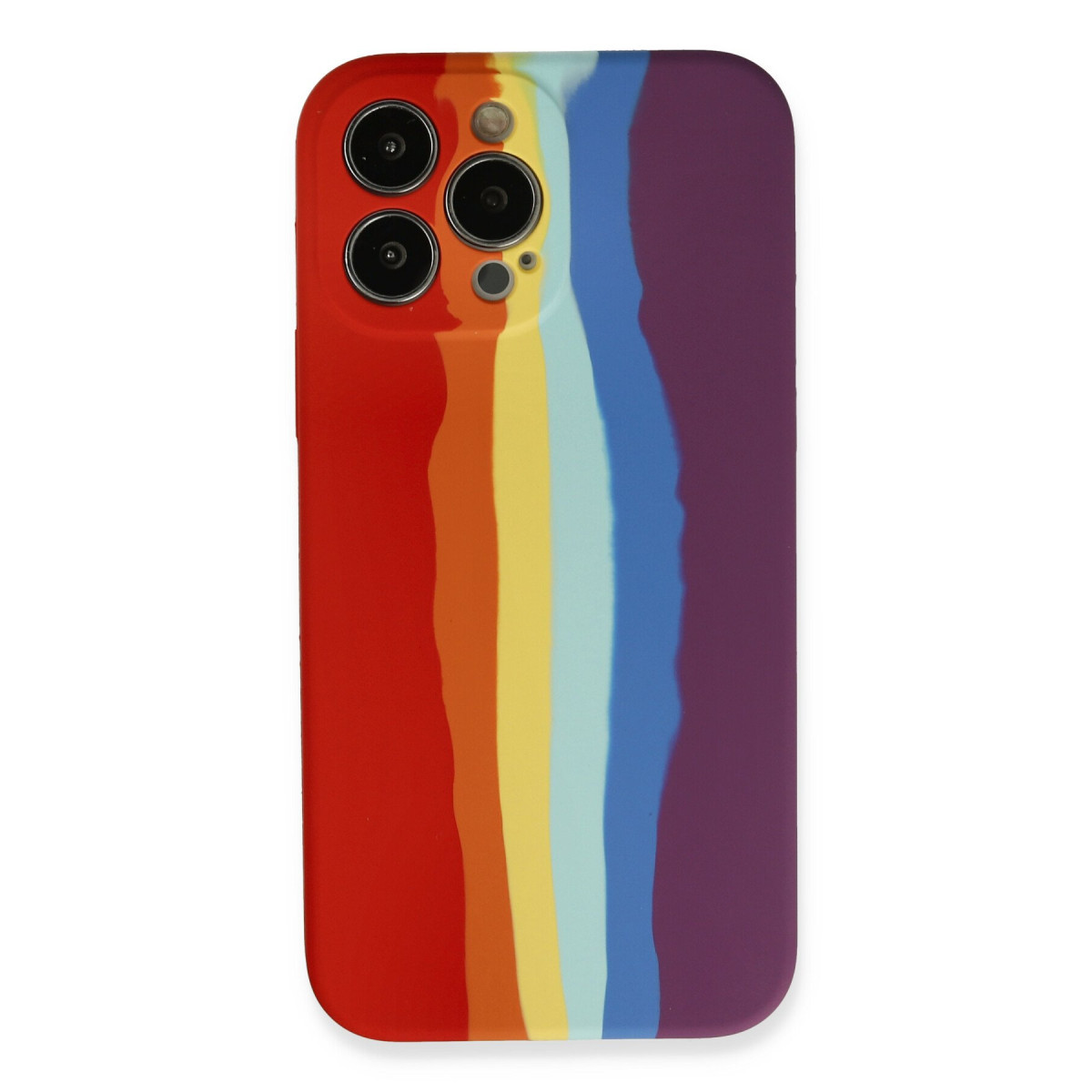 Newface Apple iPhone 13 Pro Kılıf Ebruli Lansman Silikon - Kırmızı-Mor — görsel 7