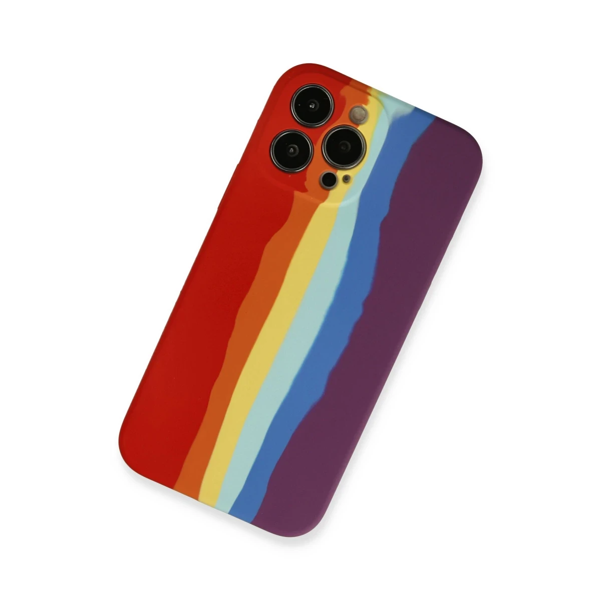 Newface Apple iPhone 13 Pro Kılıf Ebruli Lansman Silikon - Kırmızı-Mor — görsel 5