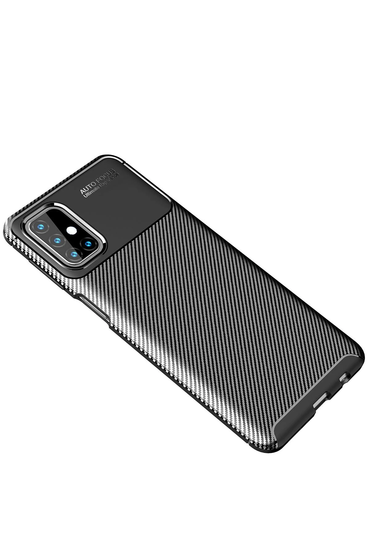 Newface Samsung Galaxy M31S Kılıf Auto Focus Karbon Kapak - Siyah — görsel 2