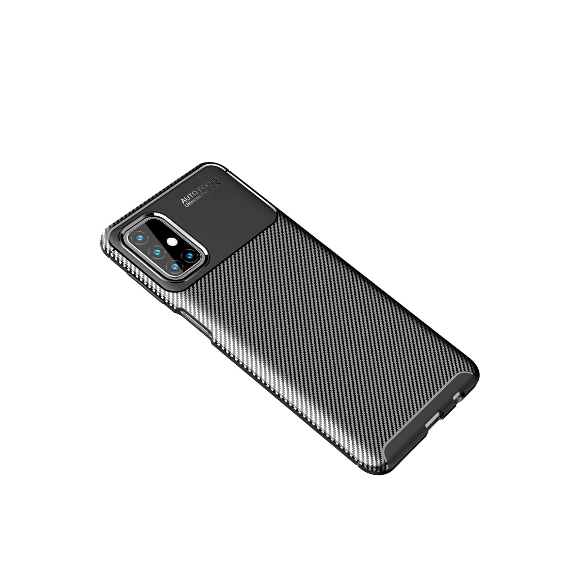 Newface Samsung Galaxy M31S Kılıf Auto Focus Karbon Kapak - Siyah — görsel 4