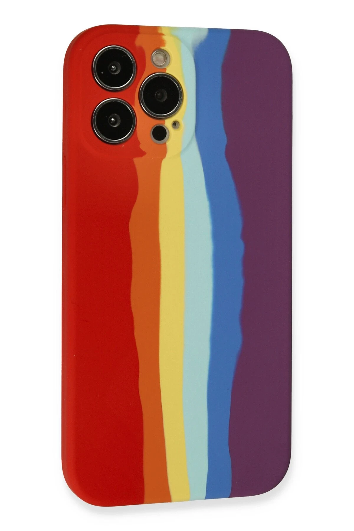 Newface Apple iPhone 13 Pro Kılıf Ebruli Lansman Silikon - Kırmızı-Mor — görsel 3