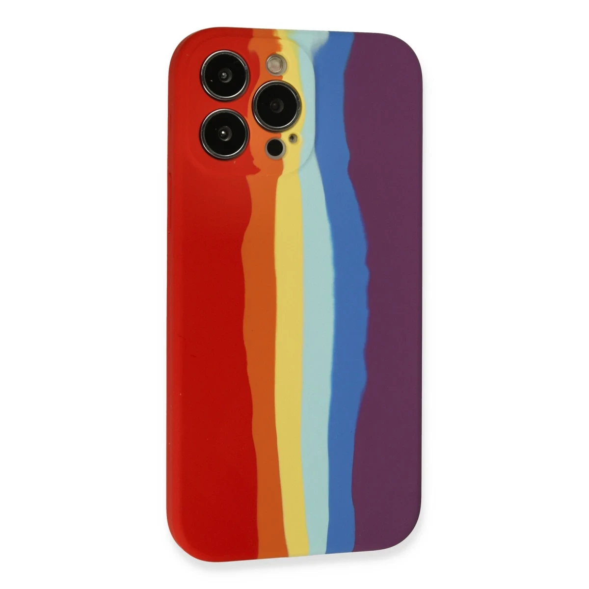 Newface Apple iPhone 13 Pro Kılıf Ebruli Lansman Silikon - Kırmızı-Mor — görsel 6