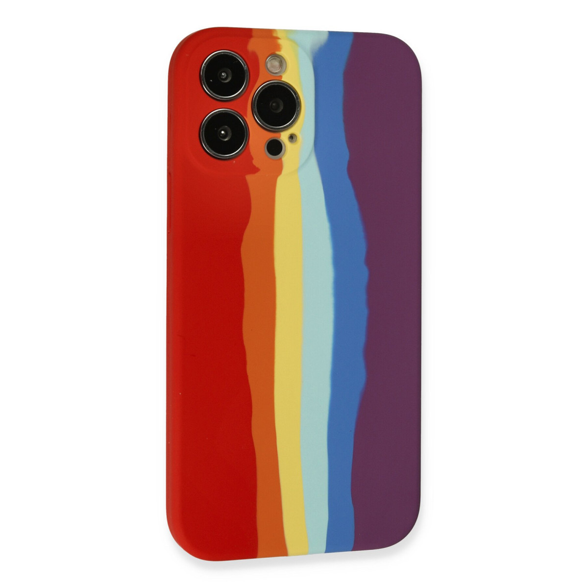 Newface Apple iPhone 13 Pro Kılıf Ebruli Lansman Silikon - Kırmızı-Mor — görsel 9