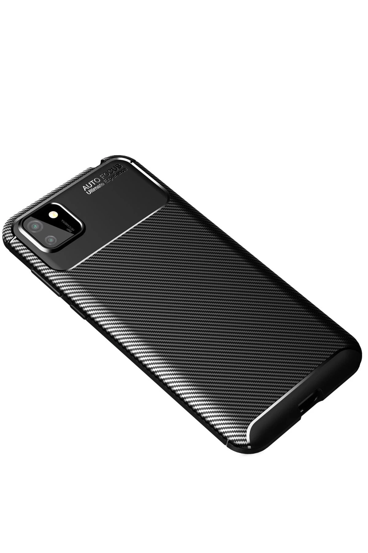 Newface Huawei Y5P Kılıf Auto Focus Karbon Kapak - Siyah — görsel 2