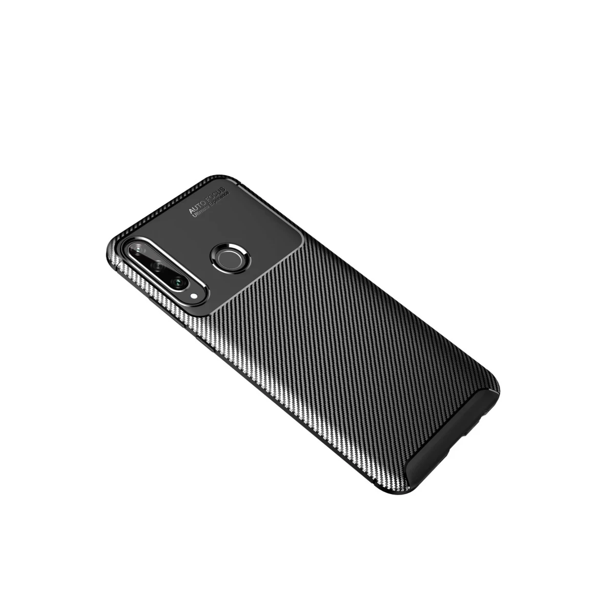 Newface Huawei Y6P Kılıf Auto Focus Karbon Kapak - Siyah — görsel 5