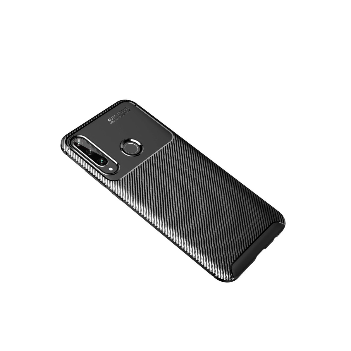 Newface Huawei Y6P Kılıf Auto Focus Karbon Kapak - Siyah — görsel 8