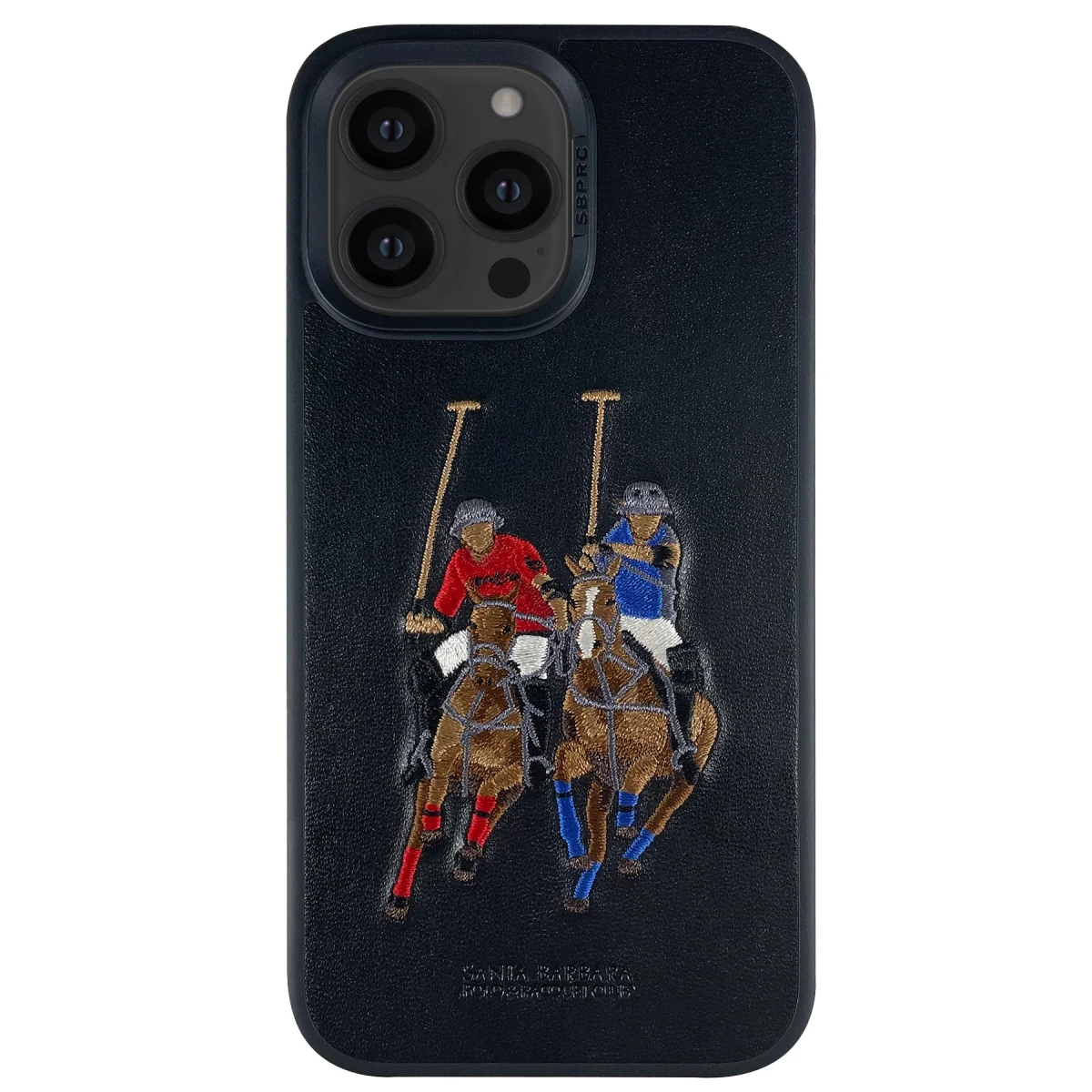 Santa Barbara Polo Racquet Club Apple iPhone 14 Pro Max Jockey Deri Kapak - Siyah