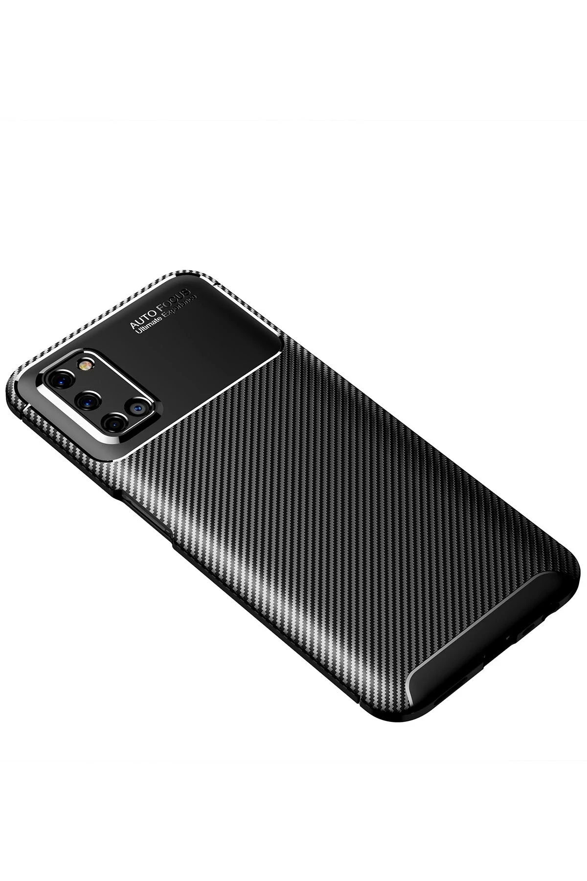 Newface Oppo A52 Kılıf Auto Focus Karbon Kapak - Siyah — görsel 2