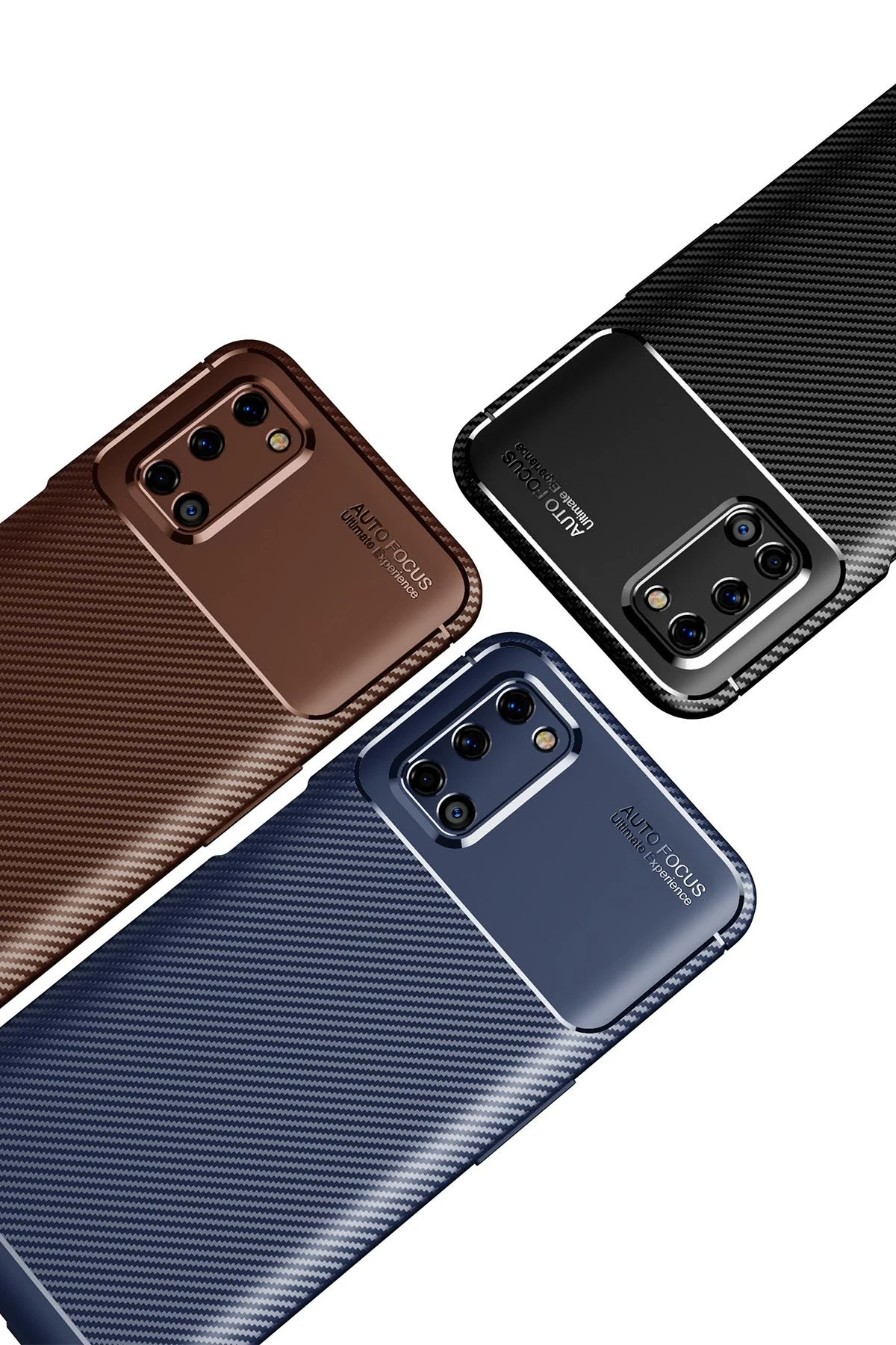 Newface Oppo A52 Kılıf Auto Focus Karbon Kapak - Siyah — görsel 3