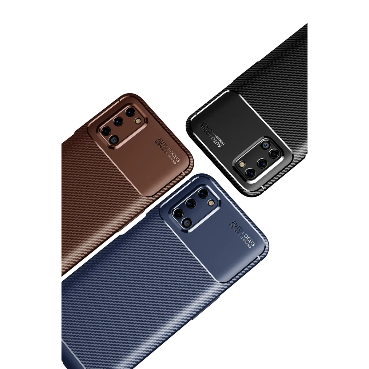 Newface Oppo A52 Kılıf Auto Focus Karbon Kapak - Siyah — görsel 6