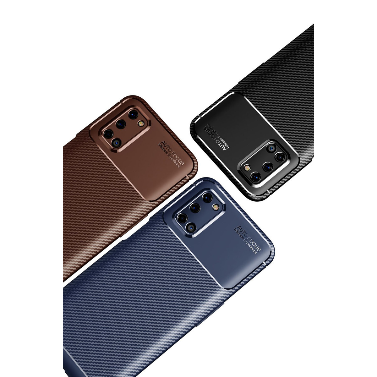 Newface Oppo A52 Kılıf Auto Focus Karbon Kapak - Siyah — görsel 9