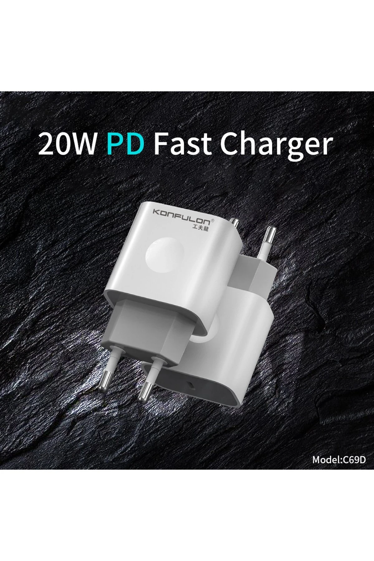 Konfulon C69D 20W Type-C Çıkışlı PD Şarj Cihazı — görsel 4