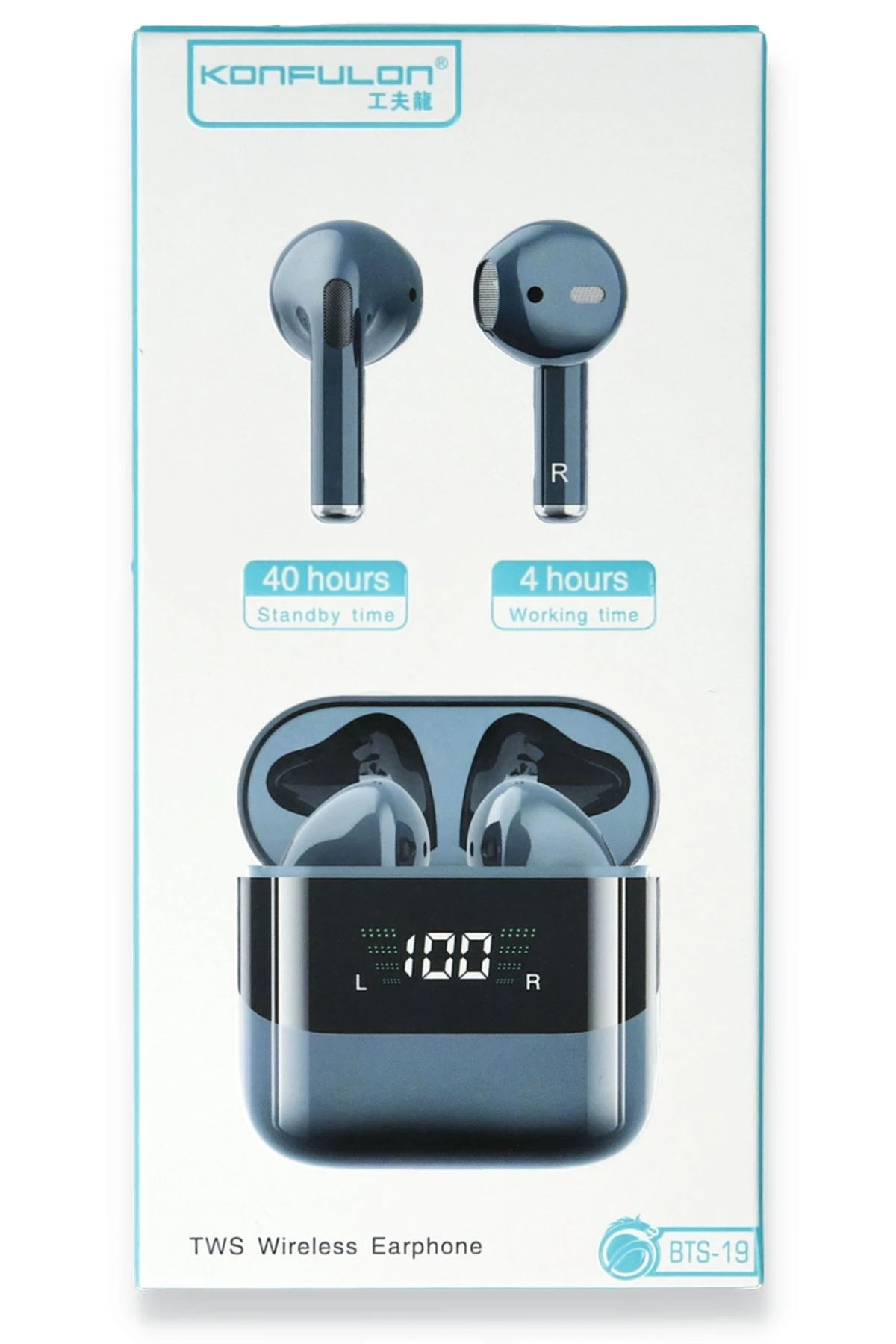 Konfulon BTS19 Kablosuz Airpods Kulaklık - Beyaz — görsel 3