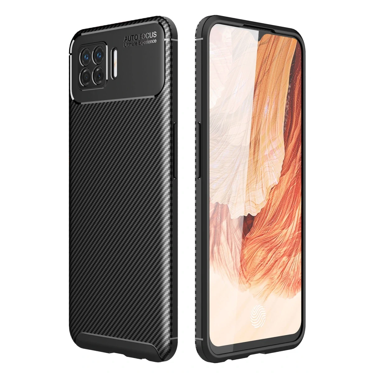 Newface Oppo A73 Kılıf Auto Focus Karbon Kapak - Siyah — görsel 4