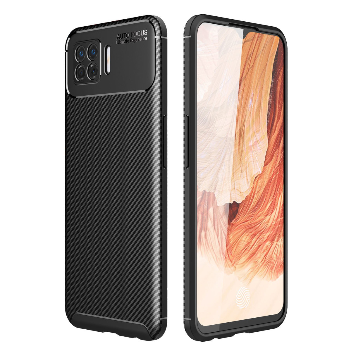 Newface Oppo A73 Kılıf Auto Focus Karbon Kapak - Siyah — görsel 7