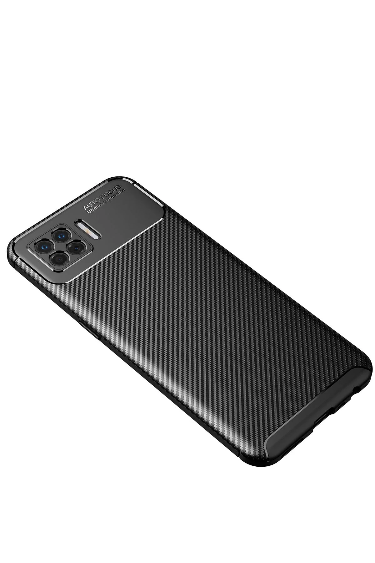 Newface Oppo A73 Kılıf Auto Focus Karbon Kapak - Siyah — görsel 2