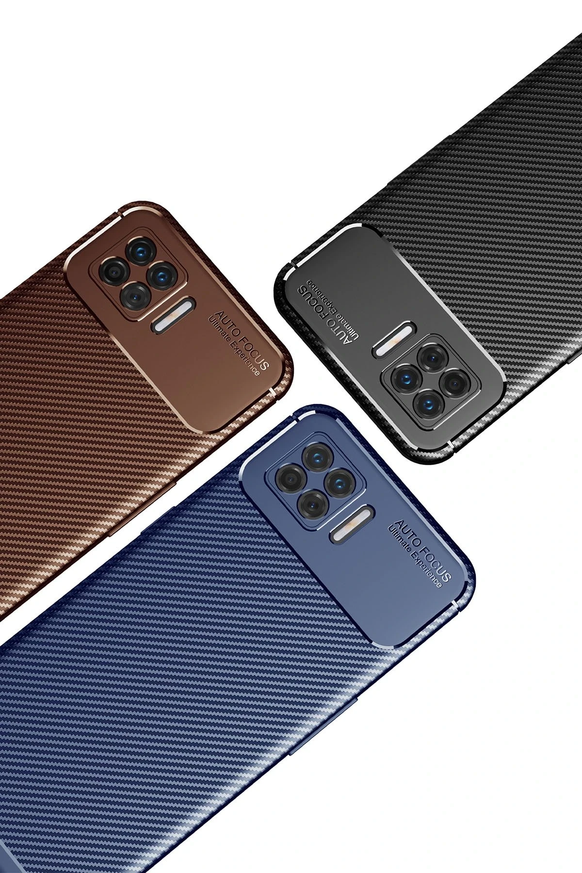 Newface Oppo A73 Kılıf Auto Focus Karbon Kapak - Siyah — görsel 3