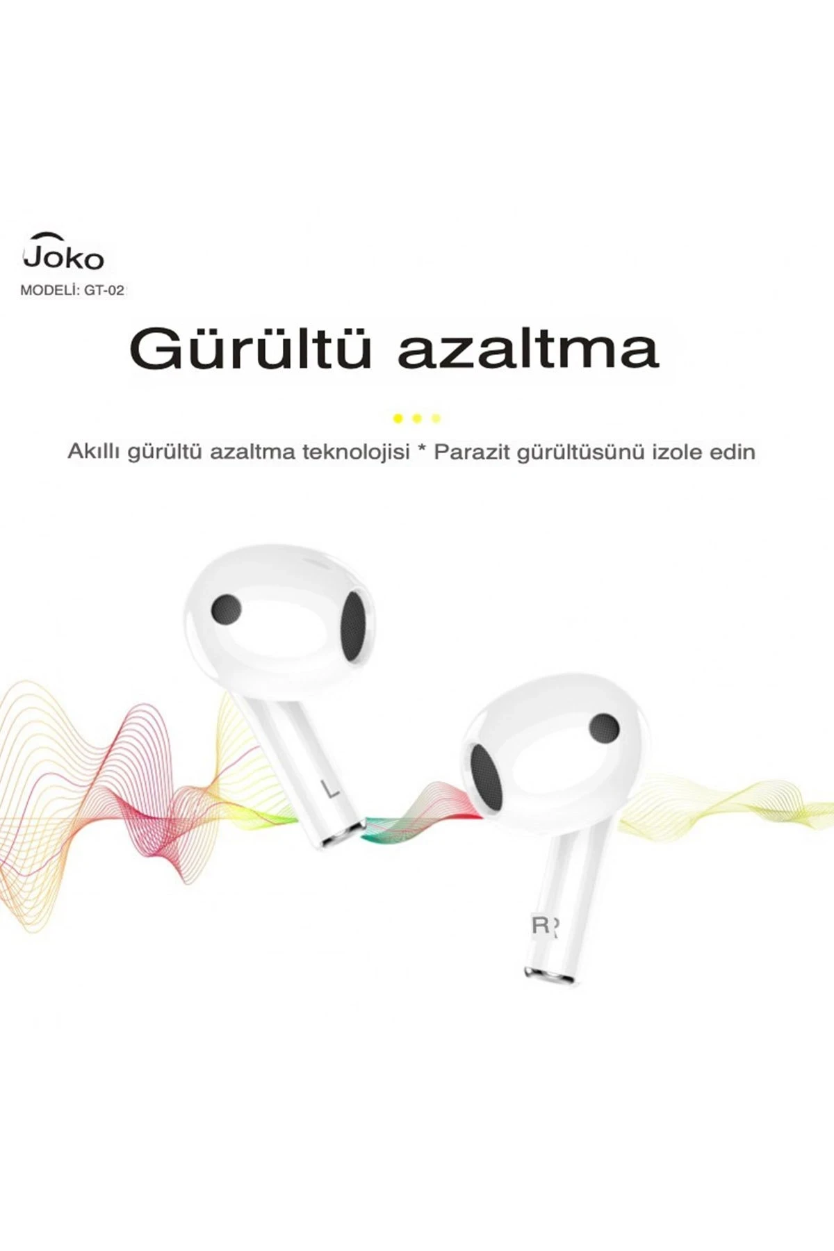 Konfulon GT02 Kablosuz Airpods Kulaklık - Beyaz — görsel 2