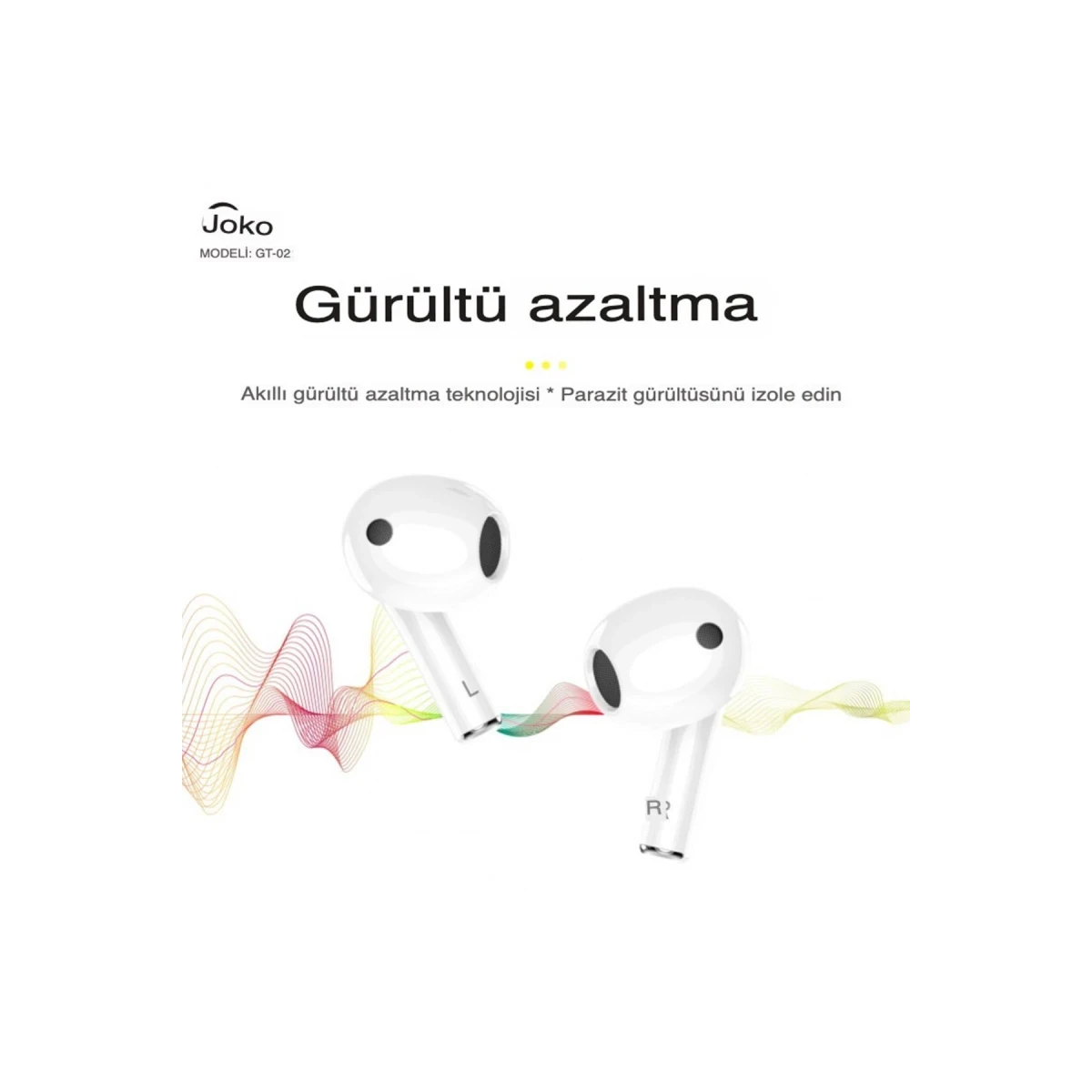 Konfulon GT02 Kablosuz Airpods Kulaklık - Beyaz — görsel 5