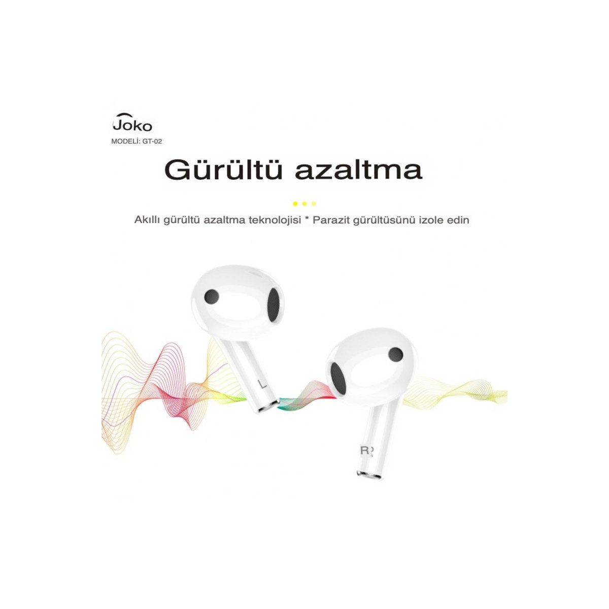 Konfulon GT02 Kablosuz Airpods Kulaklık - Beyaz — görsel 8