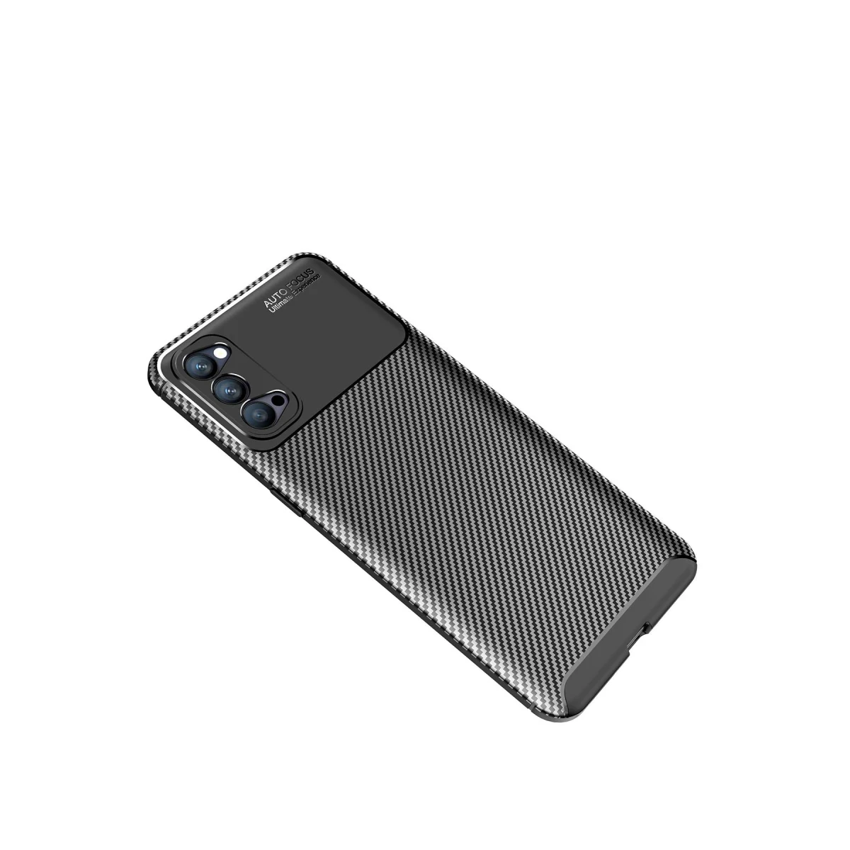 Newface Oppo Reno 4 Kılıf Auto Focus Karbon Kapak - Siyah — görsel 5