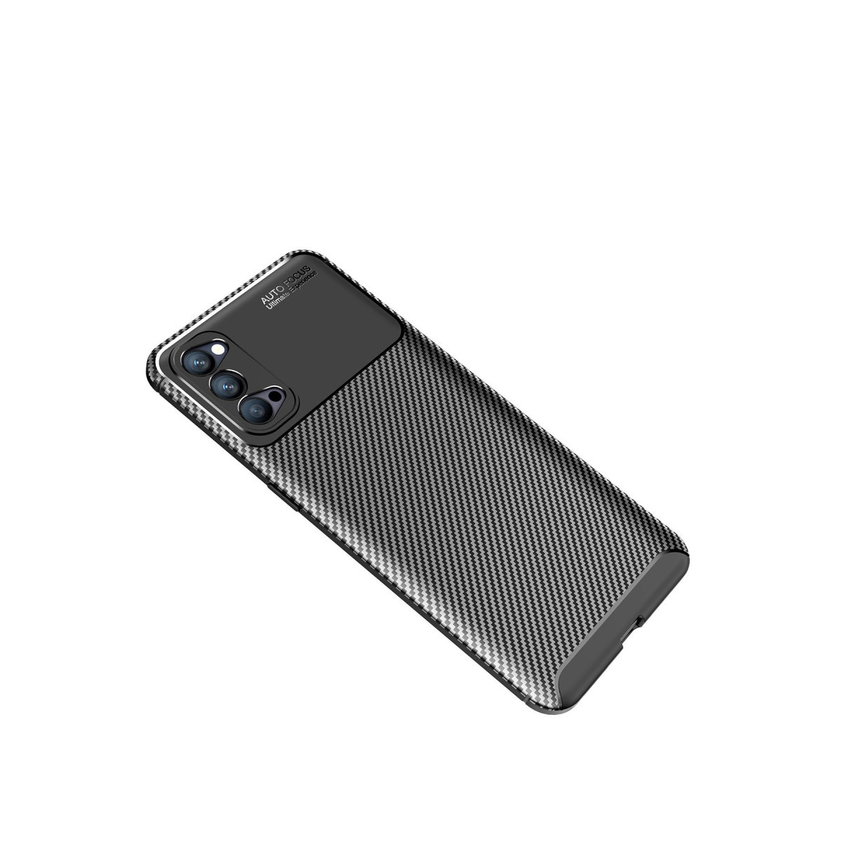 Newface Oppo Reno 4 Kılıf Auto Focus Karbon Kapak - Siyah — görsel 8