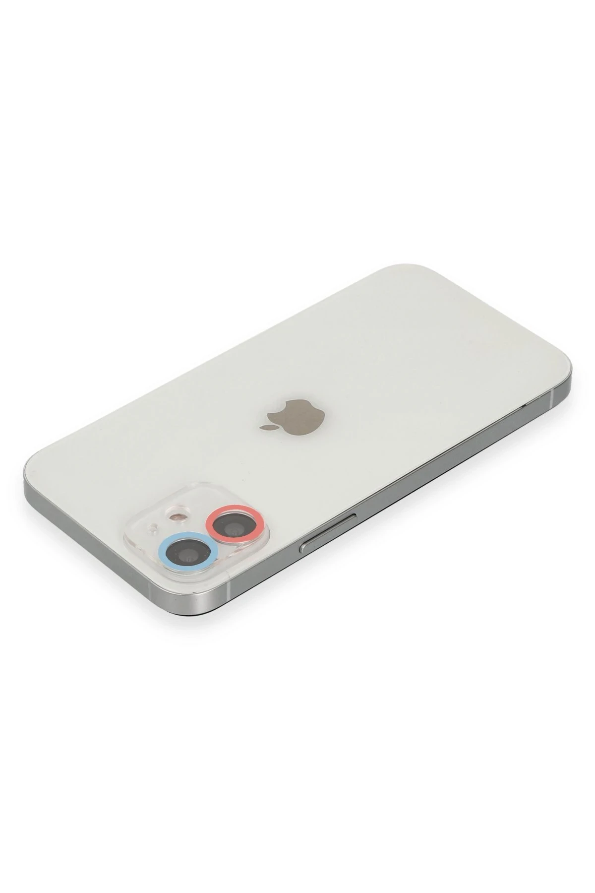 Newface iPhone 11 Renkli Kamera Lens Koruma Cam - Pembe-Mavi