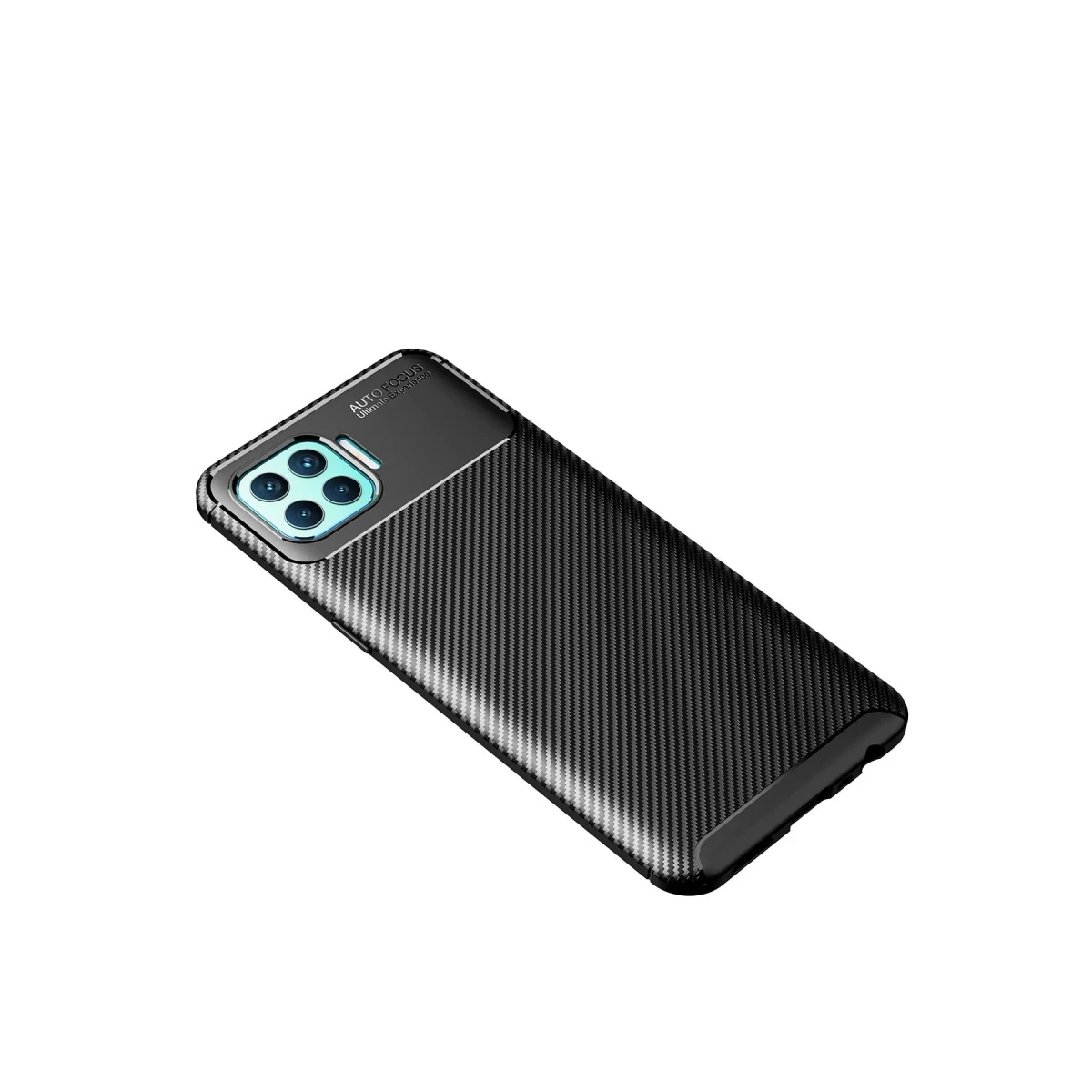 Newface Oppo Reno 4 Lite Kılıf Auto Focus Karbon Kapak - Siyah — görsel 6