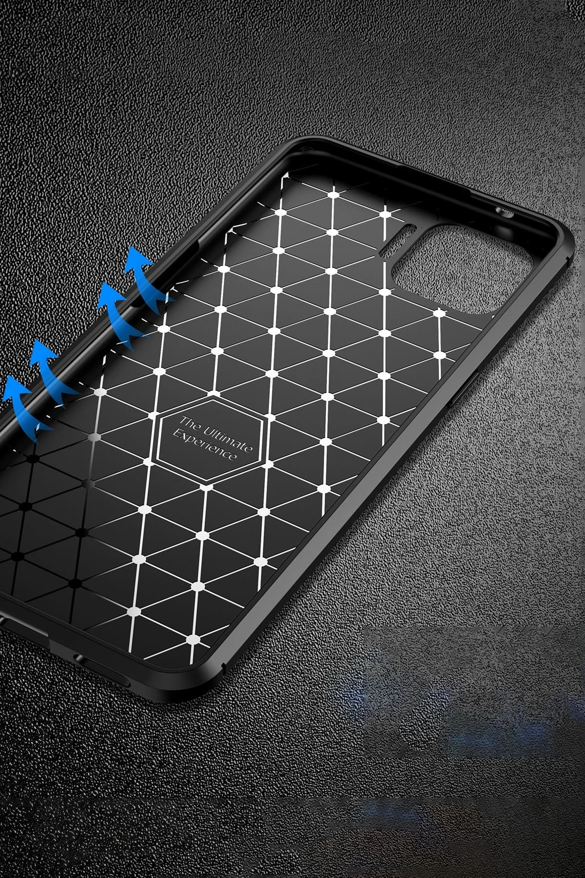 Newface Oppo Reno 4 Lite Kılıf Auto Focus Karbon Kapak - Siyah — görsel 4