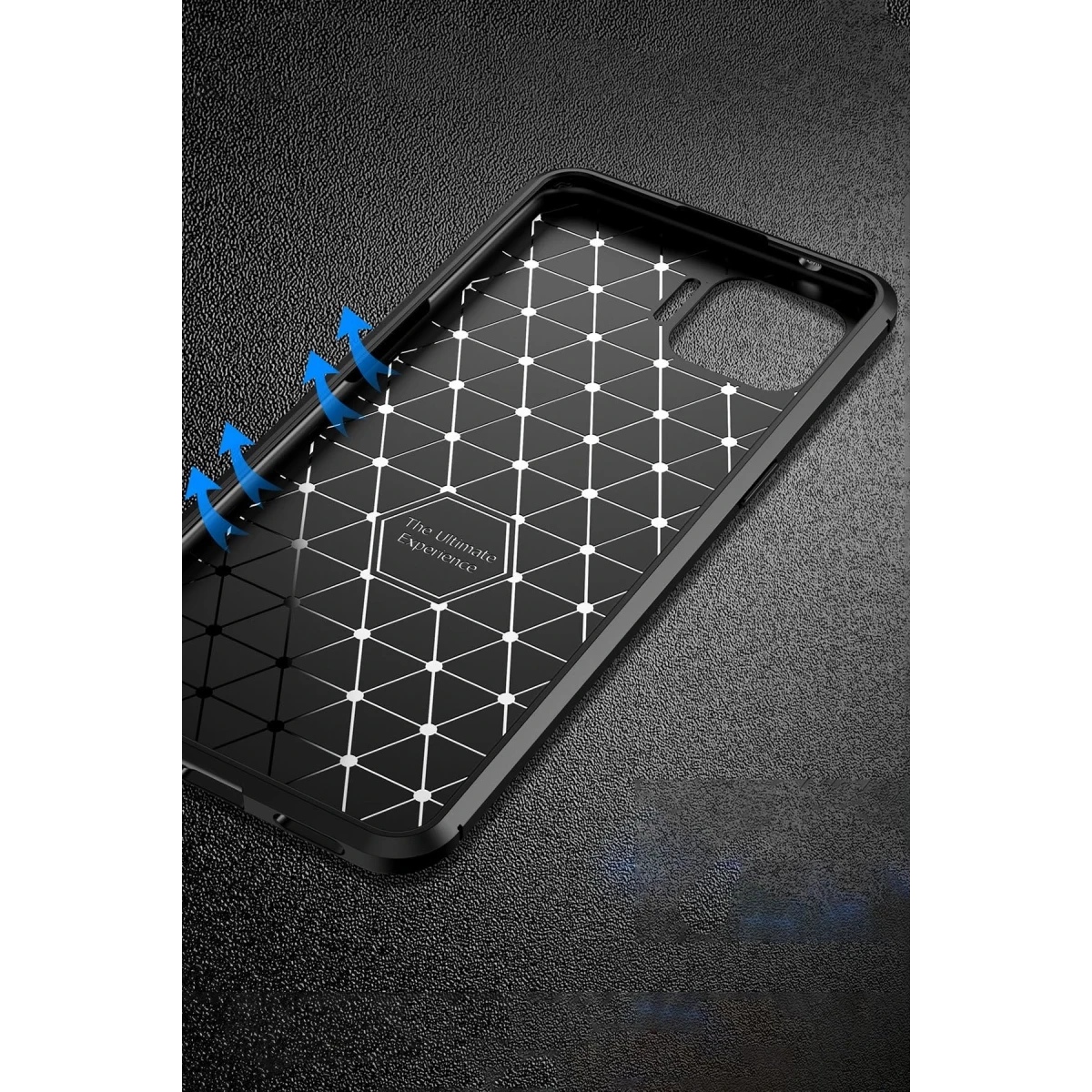 Newface Oppo Reno 4 Lite Kılıf Auto Focus Karbon Kapak - Siyah — görsel 8