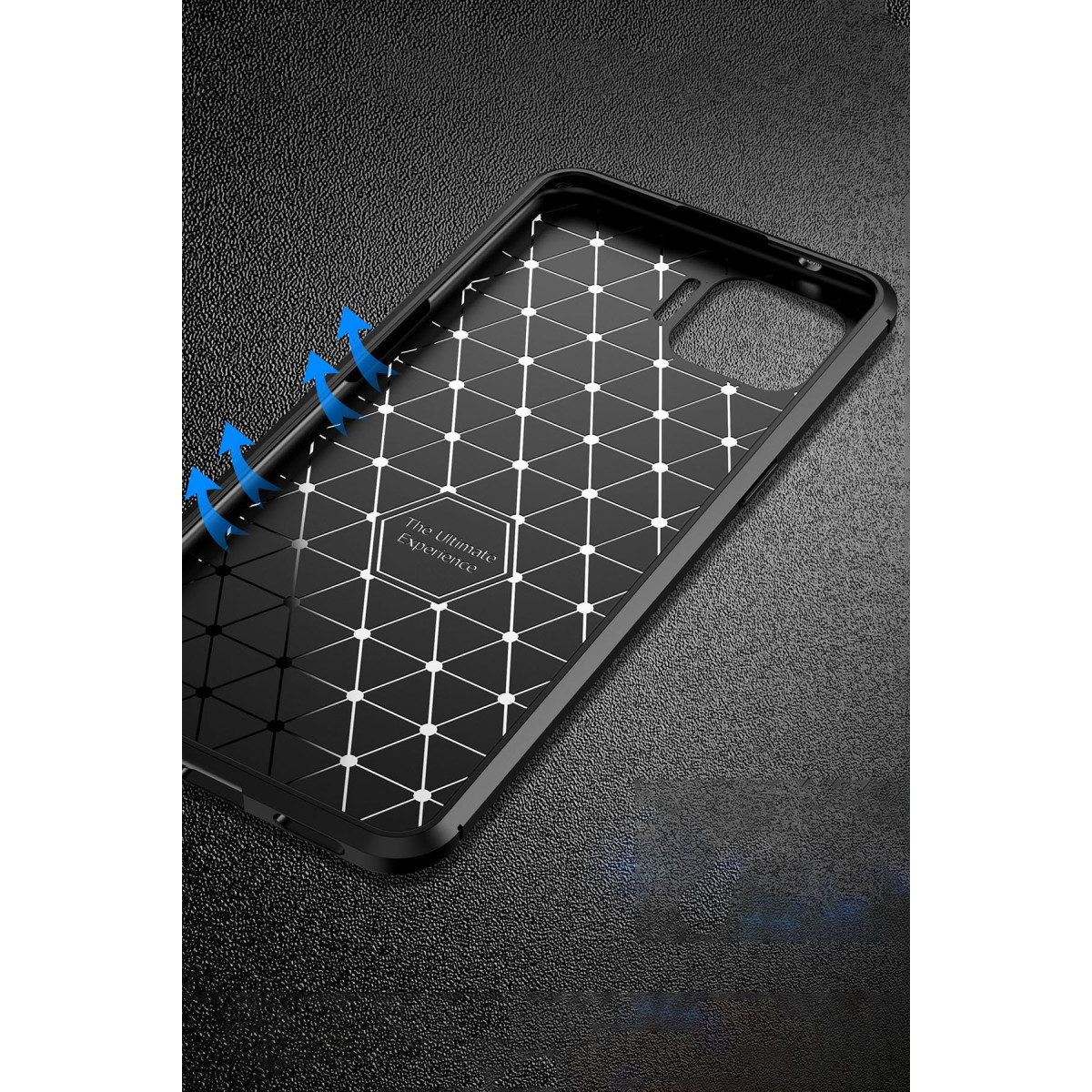 Newface Oppo Reno 4 Lite Kılıf Auto Focus Karbon Kapak - Siyah — görsel 12