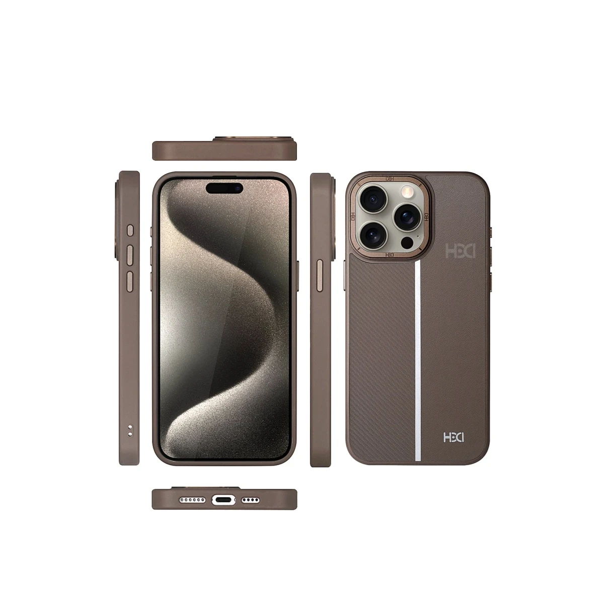 HDD Apple iPhone 14 Pro Max Kılıf HBC-155 Lizbon Kapak - Gri