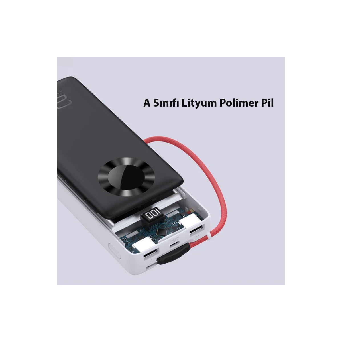 Konfulon J08 Powerbank 20.000 mAh - Siyah — görsel 6