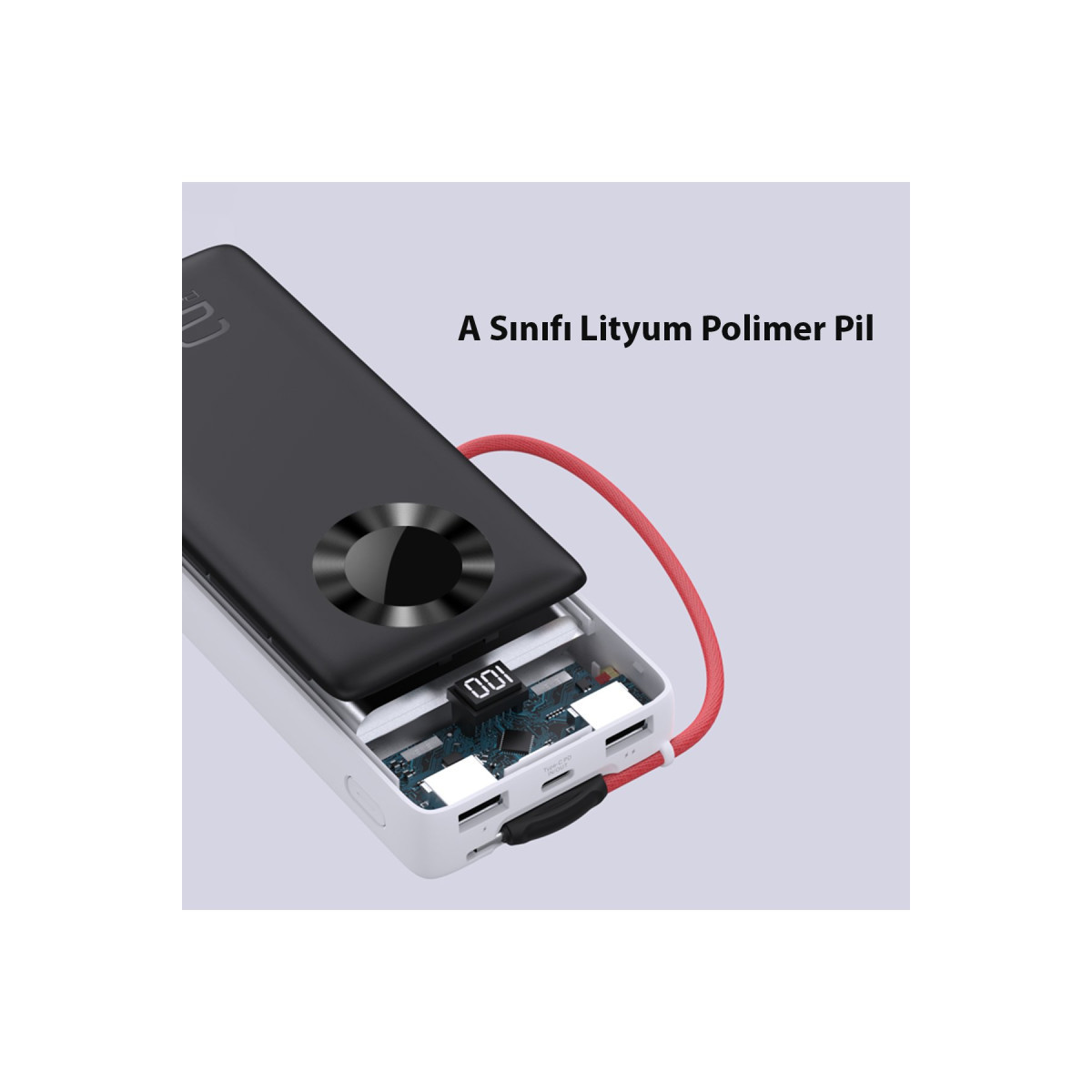 Konfulon J08 Powerbank 20.000 mAh - Siyah — görsel 9