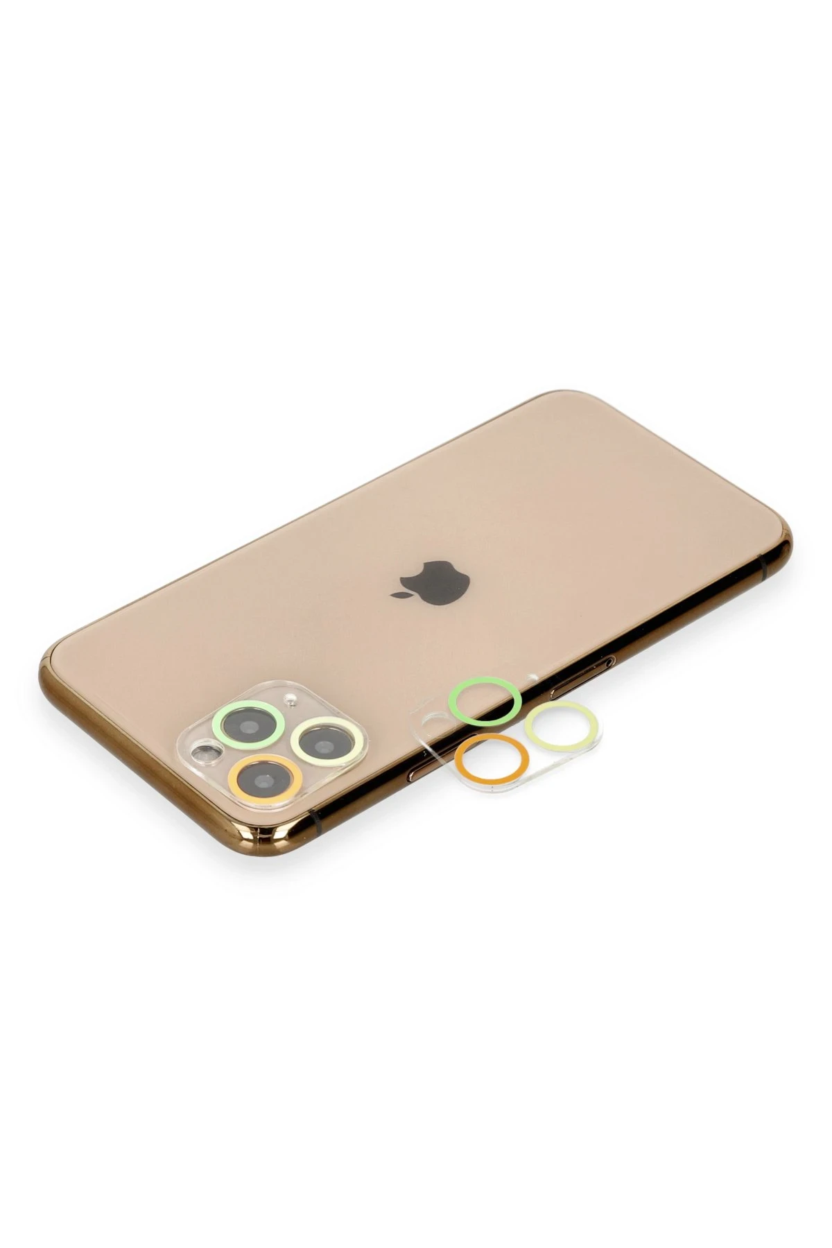 Newface iPhone 11 Pro Renkli Kamera Lens Koruma Cam - Pembe-Mavi