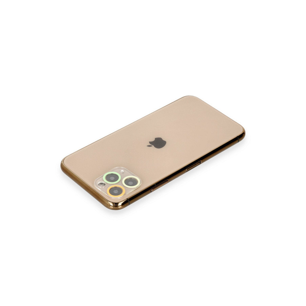 Newface Apple iPhone 11 Pro Max Renkli Kamera Lens Koruma Cam - Sarı-Turuncu — görsel 8