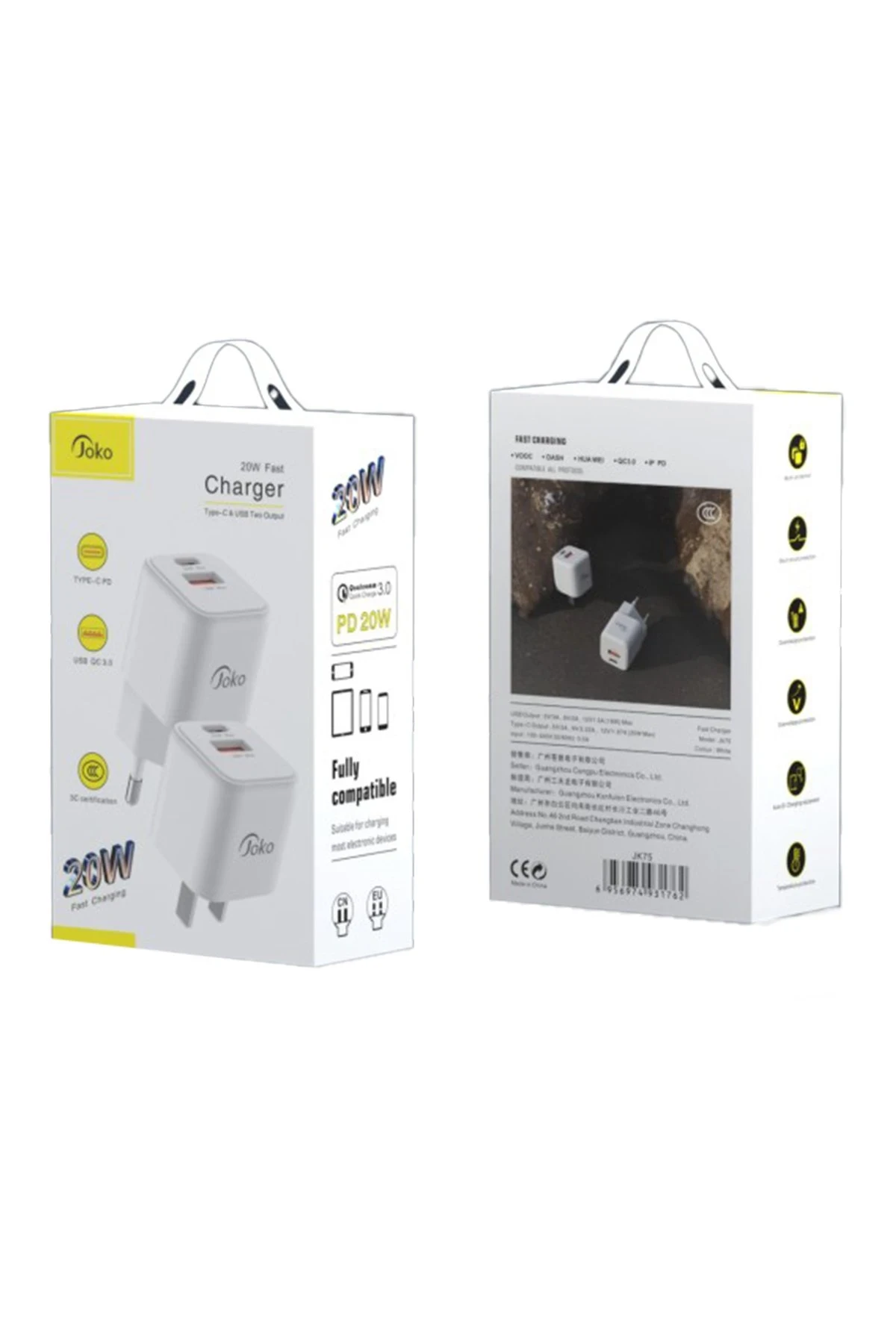 Konfulon JK75 20W PD Şarj Cihazı - Beyaz — görsel 3