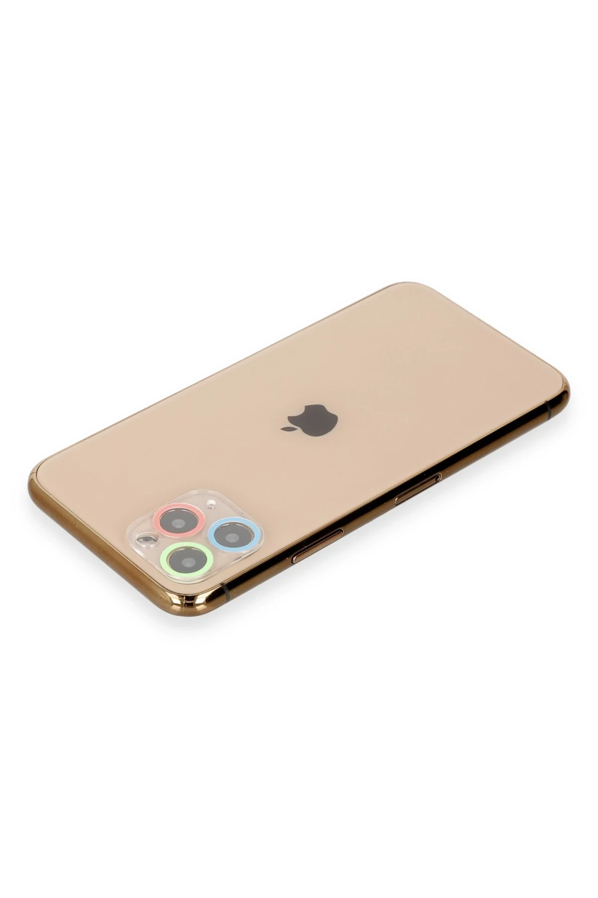 Newface iPhone 11 Pro Max Renkli Kamera Lens Koruma Cam - Mavi-Yeşil