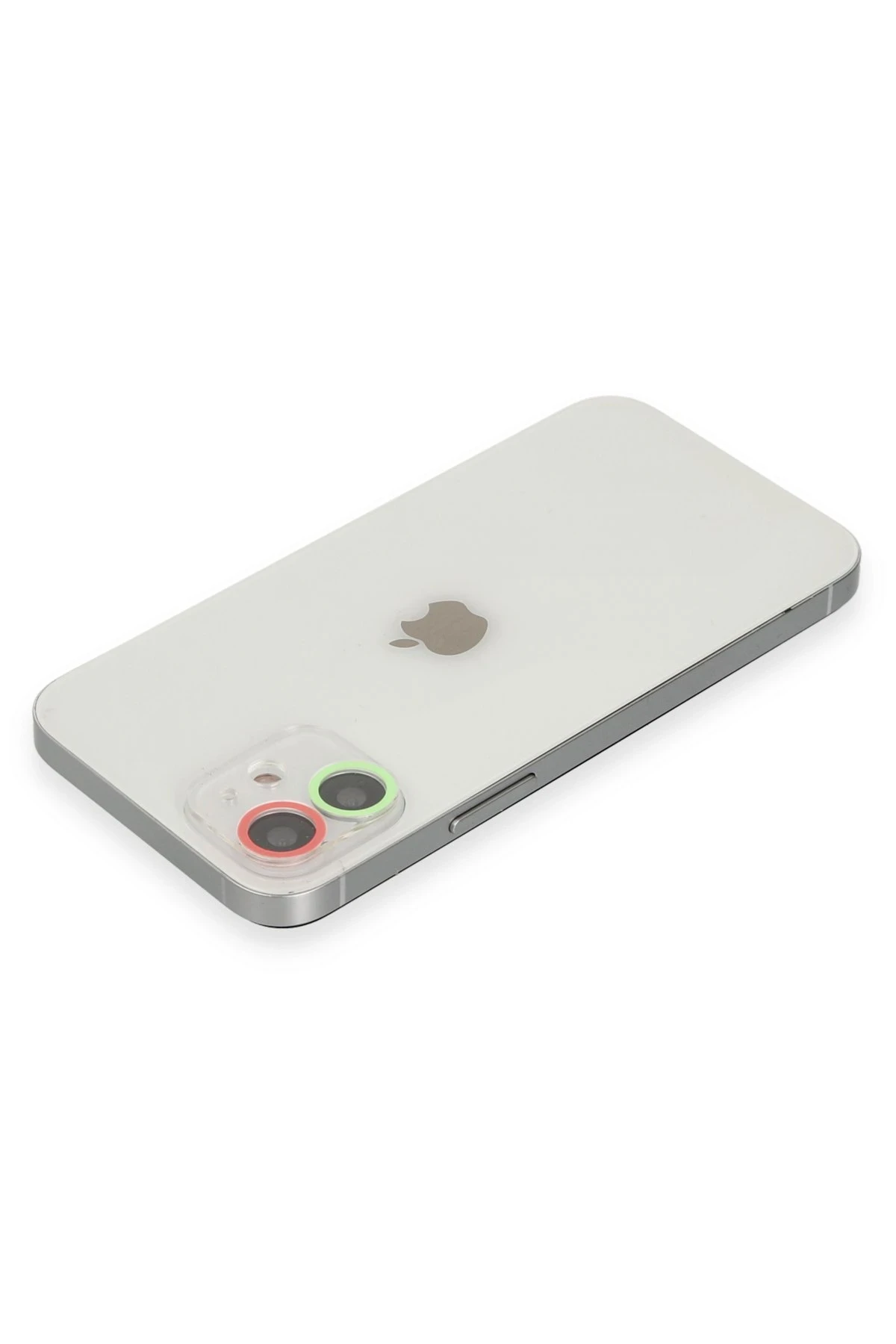 Newface iPhone 12 Renkli Kamera Lens Koruma Cam - Yeşil-Pembe