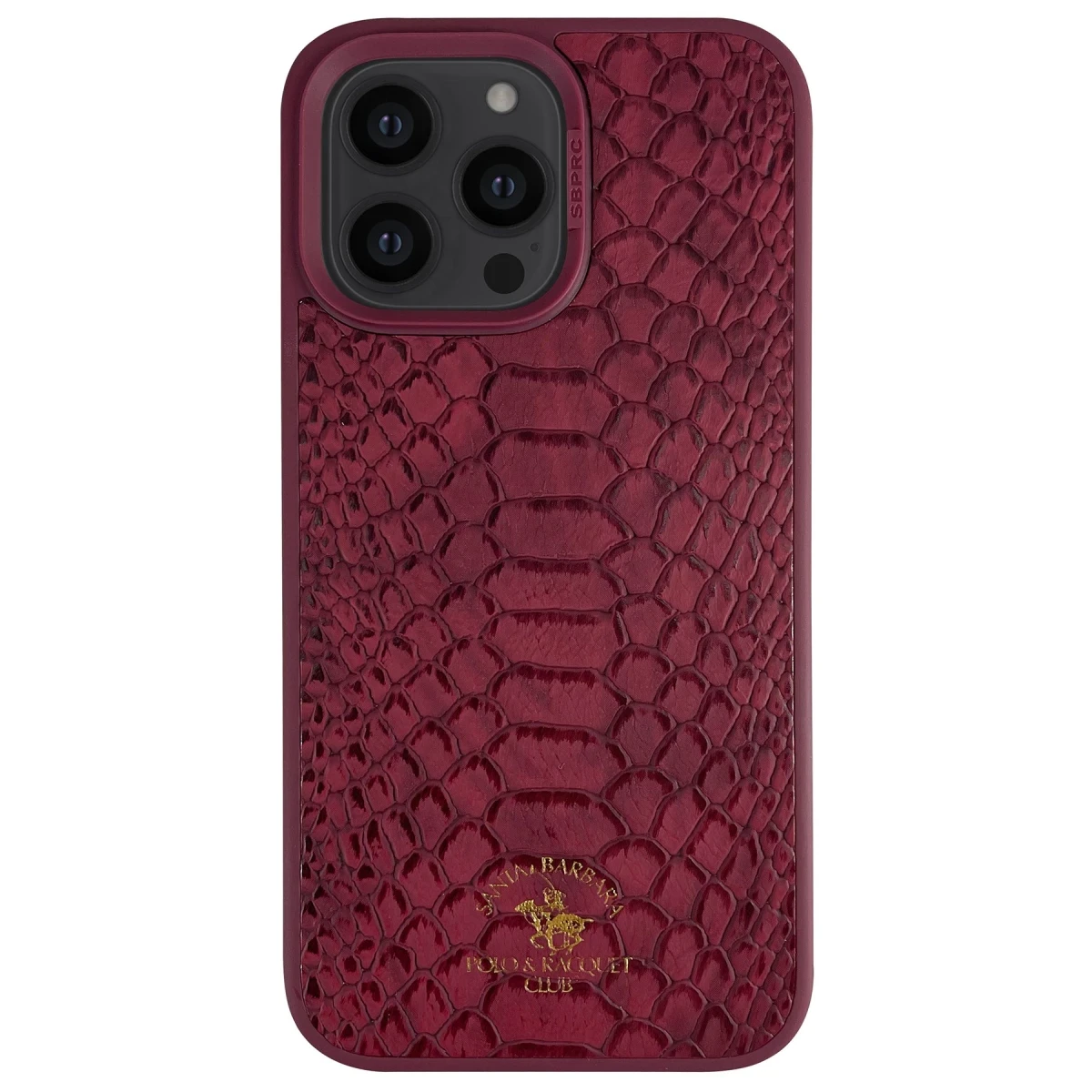 Santa Barbara Polo Racquet Club Apple iPhone 14 Pro Knight Deri Kapak - Kırmızı